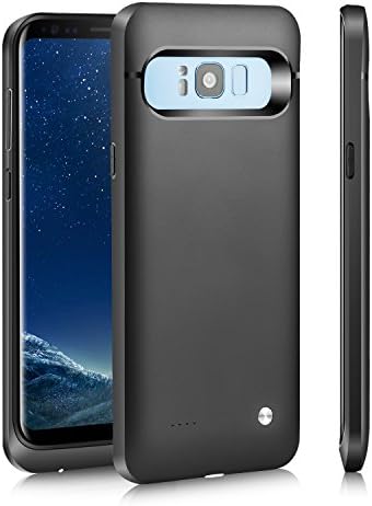 Galaxy S8 Plus Battery Case,FIDEA 5000mAh Rechargeable Slim External Battery Case,With Rechargeable External Battery,Portable Charger Power Bank Cover for Samsung Galaxy S8+ (Gray)