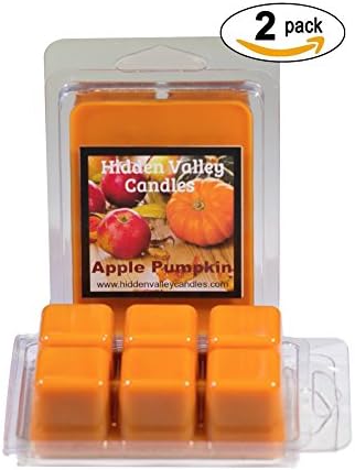 Apple Pumpkin Double Scented Wax Melts. A fabulous Fall scent, crisp, fresh and delightful. This scent is loaded with the best of fall, crisp apples and fresh from the patch, pumpkins. Two fall favorites blended with notes of cinnamon and clove sure to make you feel snug and cozy. You will receive 2 packs for a total 12 cubes which will throw 50+ hours of fragrance when melted in Scentsy®, Yankee Candle® or standard electric tart warmer.