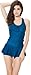 One Piece Ruched Slim Tummy Control Tankini Swim Dress