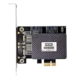 xqjtech-diewu 6Gbps PCI Express PCIE pci-e to 2 Port SATA 3.0 Ports Expansion Controller Riser Post Card Adapter (SATA-T2)