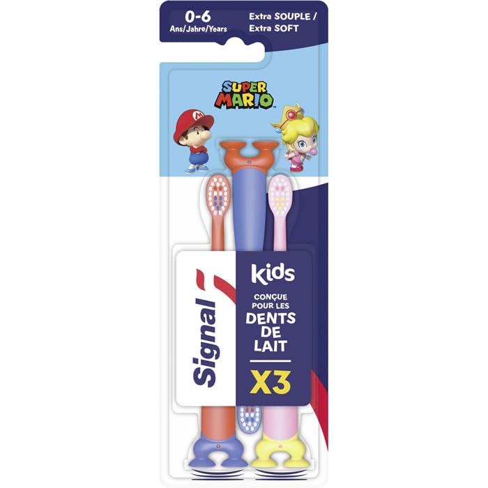 Signal Spazzolino da denti Mario Kids 0-6 anni extra morbido x3
