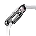 Coobes Compatible with Apple Watch Case Series 6/5/4 SE 44mm 40mm, Ultra-Thin PC Plating Bumper with Clear Screen Protector Full Cover Shell Slim Lightweight Frame Compatible iWatch (44 mm, Black)