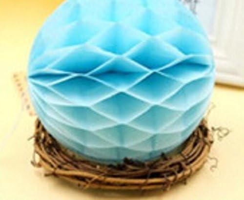 Funny Honeycomb Balls Tissue Paper Pom-poms Paper Ball Decorations Hanging for Baby Shower Birthday Decor Light Blue from SKNSM