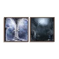 Framed Canvas Wall Art Dreamscape Canvas Prints Home Artwork Decoration for Living Room,Bedroom - 16