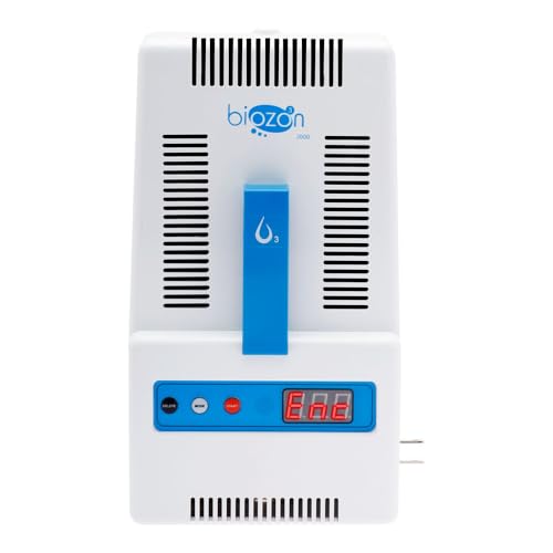 BIOZON Biozon Plus Generador de Ozono para Aire y Agua, Purificador para Ambientes, Frutas y Verduras, Eliminación de Olores, Uso Doméstico, Cobertura hasta 120 m³, Diseño Compacto