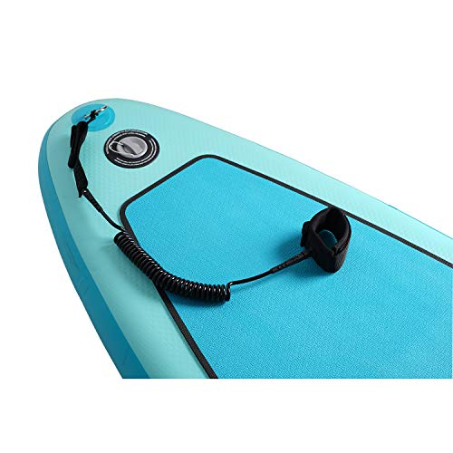 Neolife 7' Coiled Surfboard Leash Ankle Cuff Safety SUP Leash for Inflatable Paddle Board Snowboard Legrope Black - Thumbnail 5