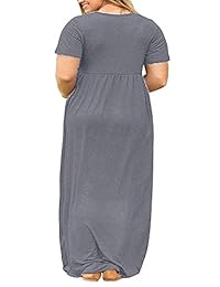 Vestido de manga corta para mujer con bolsillos