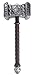 Viking Helmet and Hammer - 2-Pack Adult Party Hat Costume Accessories for Halloween, Themed Birthday Parties, Helmet: 22.7 Inches Circumference, Hammer: 20.7 x 7.7 x 4 Inches