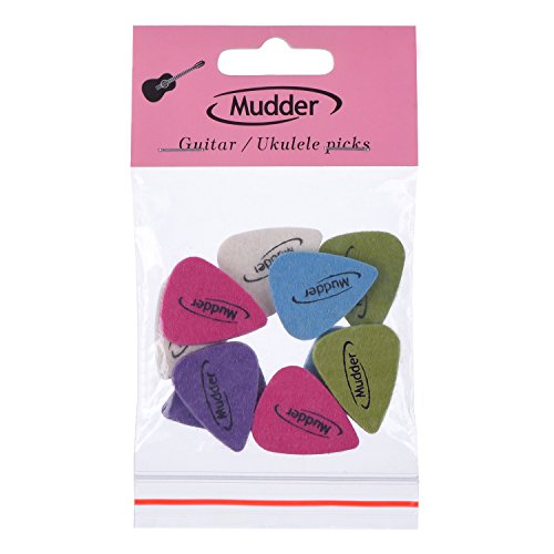 10 Pieces Felt Picks, Mudder Guitar Picks Plectrums for Ukulele, Multi