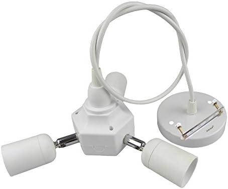 Uniox Medium Base Ceiling Rose Pendant Lamp Holder Braided Flex Lighting Kit (3 in 1)
