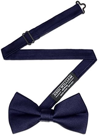 John William Clothing100% Silk Bow Ties For Men - Mens Pre-Tied Woven Bowtie Butterfly Bow Tie Tuxedo Men's Bow Tie