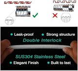 Hairstore 2m White Stainless Steel Shower Hose Flexible Bath Extension Handheld view 2