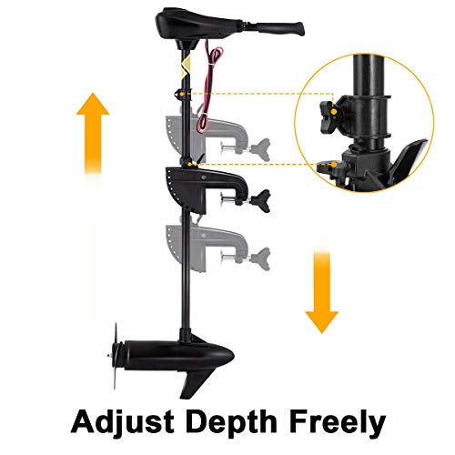Goplus Electric Trolling Motor 46/55/86 LBS Thrust Transom Mounted 8