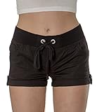 Classic Designs Juniors Plus Size Stretch Poplin Elastic Waist Cargo Shorts (S-3X)