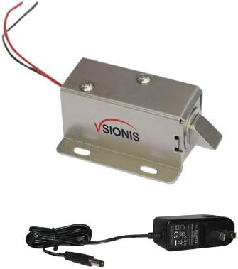 FPC-5397 Visionis VIS-CL101 Electric Solenoid File or Display Cabinet Lock 12v with Power Supply