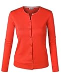 BIADANI Women Button Down Long Sleeve Crewneck Soft Knit Cardigan Sweater