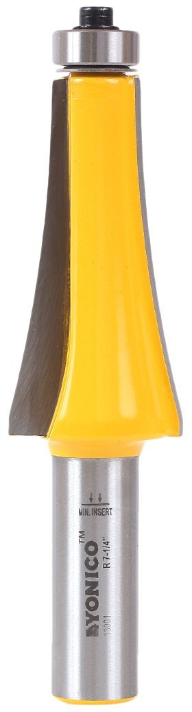Yonico 13001 7-1/4-Inch Radius Guitar Finger Board Radiusing Router Bit 1/2-Inch Shank