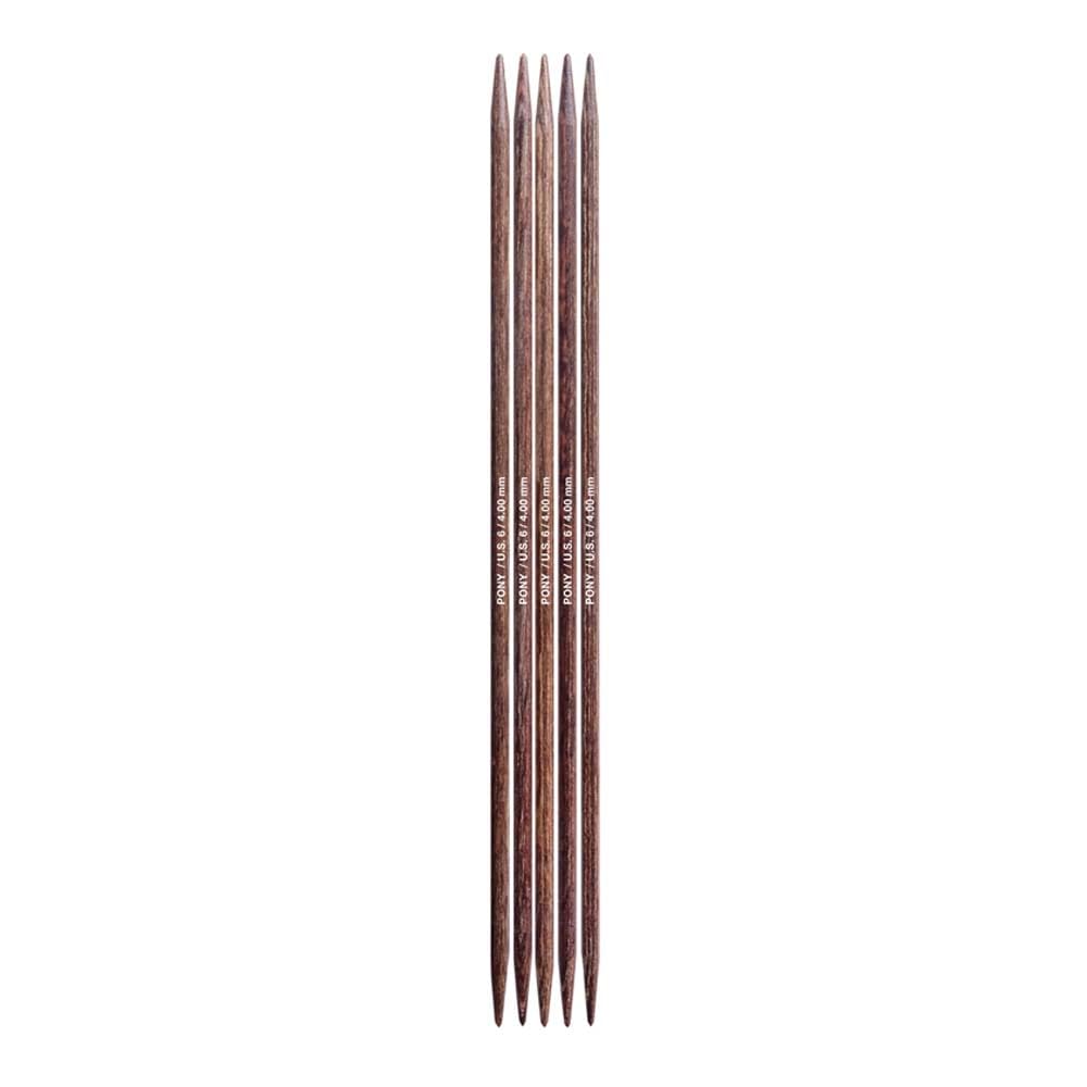 Pony Perfect Double Pointed Needles Wood 20cm 4mm - 1pc