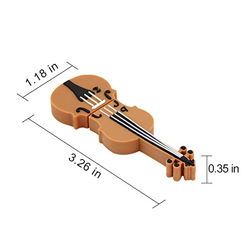 CHUYI Cute and Novelty Violin Shape 8GB USB 2.0 Flash Drive Pen Drive Memory Stick Data Storage Jump Drive Pendrive U Disk Gift (Brown)