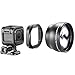 Neewer Aluminum Alloy 52mm Lens Filter Adapter Ring for GoPro HERO 4 Session with a Hexagonal Screwdriver and a Keeper Leash -- Black