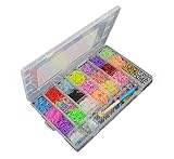 Loom Bands Mega Kit - Over 4400 Pieces - Includes Loom Board, Loom Hoop, 48 Clips, Charms and Storage Case