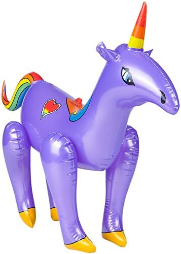 36" Purple Inflatable Unicorn Fairy Tail Fantasy Party Decoration