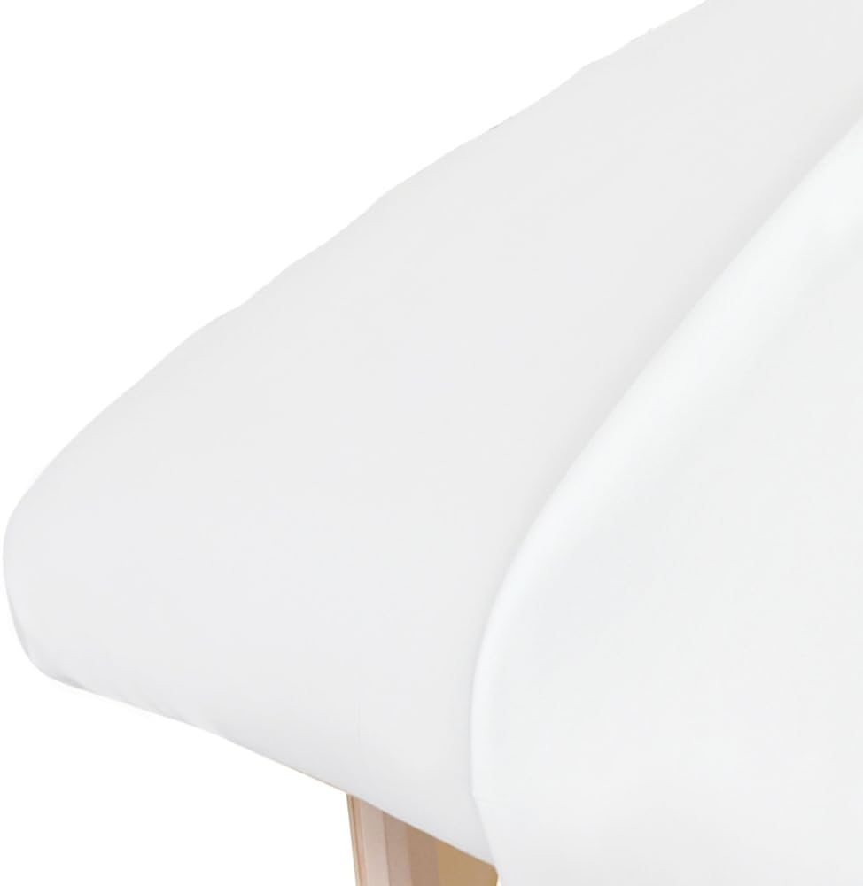 ForPro Premium Microfiber Fitted Sheet, White, Ultra-Light, Stain and Wrinkle-Resistant, for Massage Tables, 36" W x 77" L x 7" H: Health & Personal Care