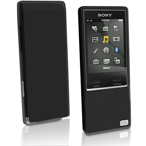 iGadgitz Black Silicone Skin Case Cover for Sony Walkman NWZ-A15 NWZ-A17 NW-A25 NW-A27 8GB 16GB 32GB & 64GB + Screen Protector - Thumbnail 2