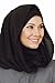 VeilWear Cotton and Shiffon headscarf instant ready to wear hijab scarf for women (Black)