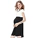 JET-BOND Maternity Deep V-Neck Wrap Dress FS57 Short Sleeve Backless Model Frock...