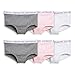 Burt's Bees Baby Baby Toddler Underwear, Hipster Panties and Boys Briefs, Set of 6, 100% Organic Cotton, Girls Blossom/Grey/Cloud, 4T-5