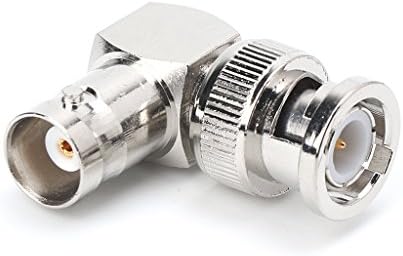 KunmniZ 1 Pc RF Coaxial Adapter L-shaped BNC Male Right Angle to Female Connector Coaxial Coupler