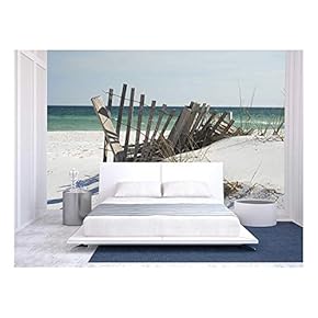 Beach Fence Near Pensacola Beach, Florida. - Removable Wall Mural | Self-Adhesive Large Wallpaper - 66x96 inches