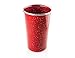 GSI Outdoors Pioneer Pint Glass, 17 Ounce Stainless Steel Rim Red Enamelware Tumbler