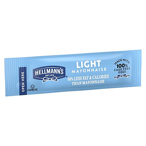 Hellmann's Light Mayonnaise Stick Packets Easy Open, Made with 100% Cage Free Eggs, Gluten Free, 0.38 oz, Pack of 210