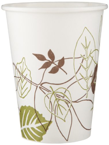 Dixie 2342WS Pathways WiseSize Paper Hot Cups, 12 oz Capacity (20 Sleeves of 25)