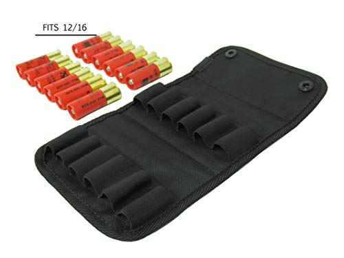 PetriStor Shooter's Pouch Nylon Ammo Cartridge Belt Holder Shotgun 12 16 Gauge Shotshell Carrier Hunting Accessories (Black)