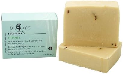 Blissoma natural skincare Clean Smooth & Sensitive Organic Facial Cleansing Bar with Oatmilk and Lavender by Blissoma Solutions Skincare