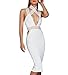 Beateen Women's Deep V Halter Bandage Spaghetti Strap Dress Club BT14058