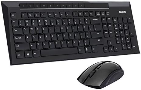 Mactrem Rapoo 8200p 5.8ghz Wireless Multimedia Keyboard Mouse Combo - Black