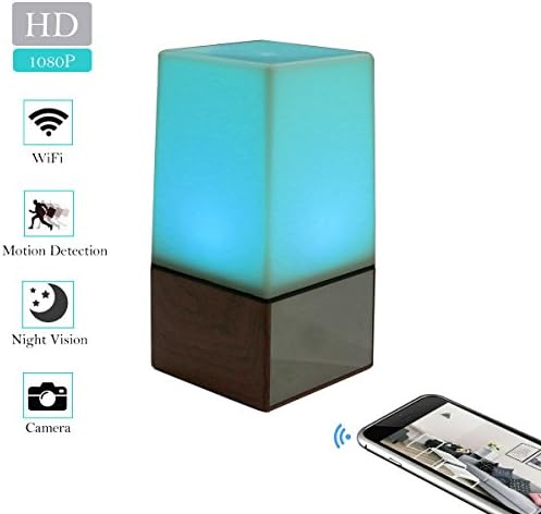 Camakt Hidden Camera HD 1080P WiFi Spy Cam Night Light Wireless Mini Camera Night Vision Motion Detection Nanny Camera Home Surveillance