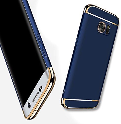 For Galaxy S6 Edge Case,Samsung Galaxy S6 Edge Case Ultra thin Electroplate Hard Bumper Slim Shockproof Cover Case for Samsung Galaxy S6 Edge Dark Blue