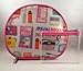 Clinique Makeup Cosmetic Mini Bag 2pc Set Bon Voyage Print Travel Case Nwot