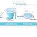 Hokone Silicone Collapsible Travel Cup, Folding Camping Cup with Lids Silicone Mug Portable for Camping Drinking Coffee