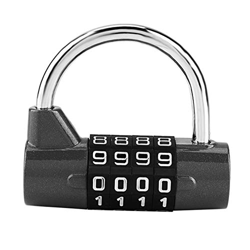 Sonew Gym Locker Padlocks, 4 Dial Digit Code Combination Padlock, Gym Locker, Security Password Lock for Gym, School, Employee Locker Travel Suitcase(Black)