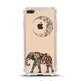 iPhone 7 Plus Shock Absorbent Case (5.5 inch screen), Moon Elephant Design