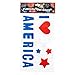 Gift Boutique Patriotic Window Gel Clings Party Decorations 6 Pack Fourth of July American Flag Stars and Stripes I Love America Red White and Blue USA Decals