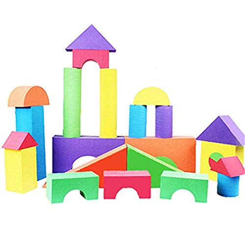 Tmrow 38pcs Ultra-Light Building Blocks Set Colorful EVA Foam Bricks Set Kids Infant Children Soft Educational Toy Gift - Thumbnail 2