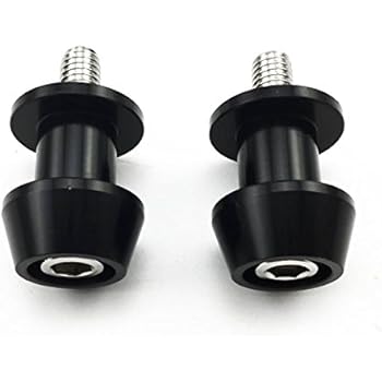 TESWNE 8mm CNC Swingarm Spools Slider Bobbin For Yamaha YZF R3 R6 R6S R1 Triumph KTM (Black)