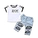 Emmababy Kids Baby Girls T-shirt Tops Summer Autumn Mesh Hole Denim Pants Jeans Harem Leggings Outfits Clothes (White, 6-12M)